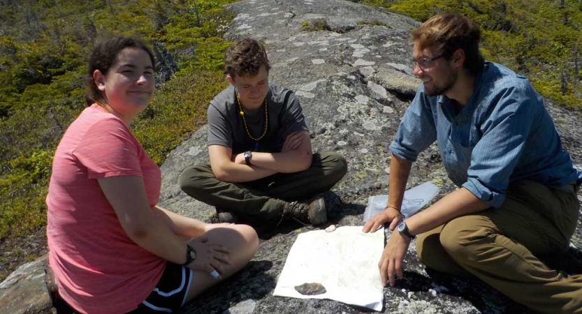 teens using map in maine